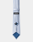 Elite Silk Tie Geometric Pattern Light Blue - Blue