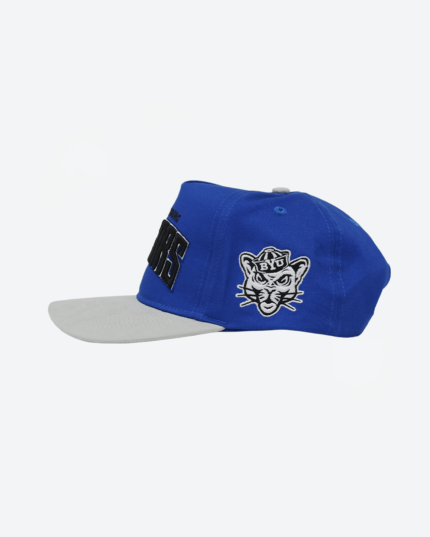 LE Cougars Royal Blue Grey Brim Hat Adults