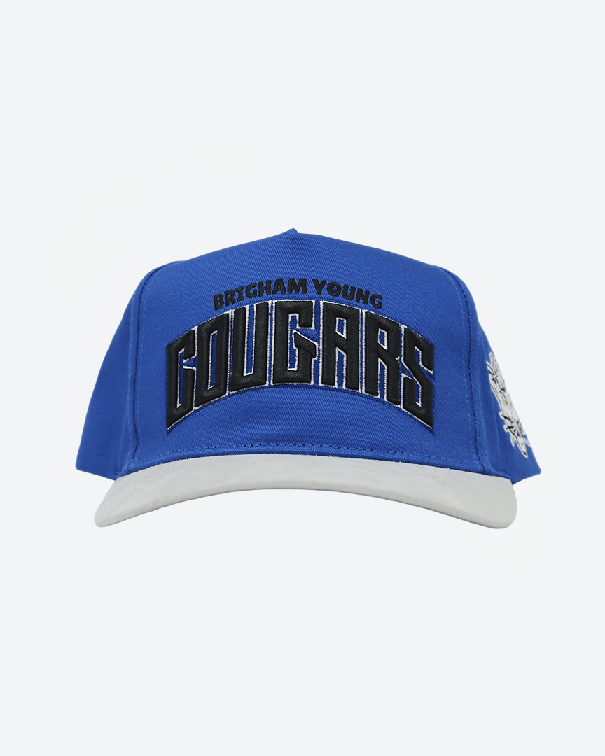 LE Cougars Royal Blue Grey Brim Hat Adults