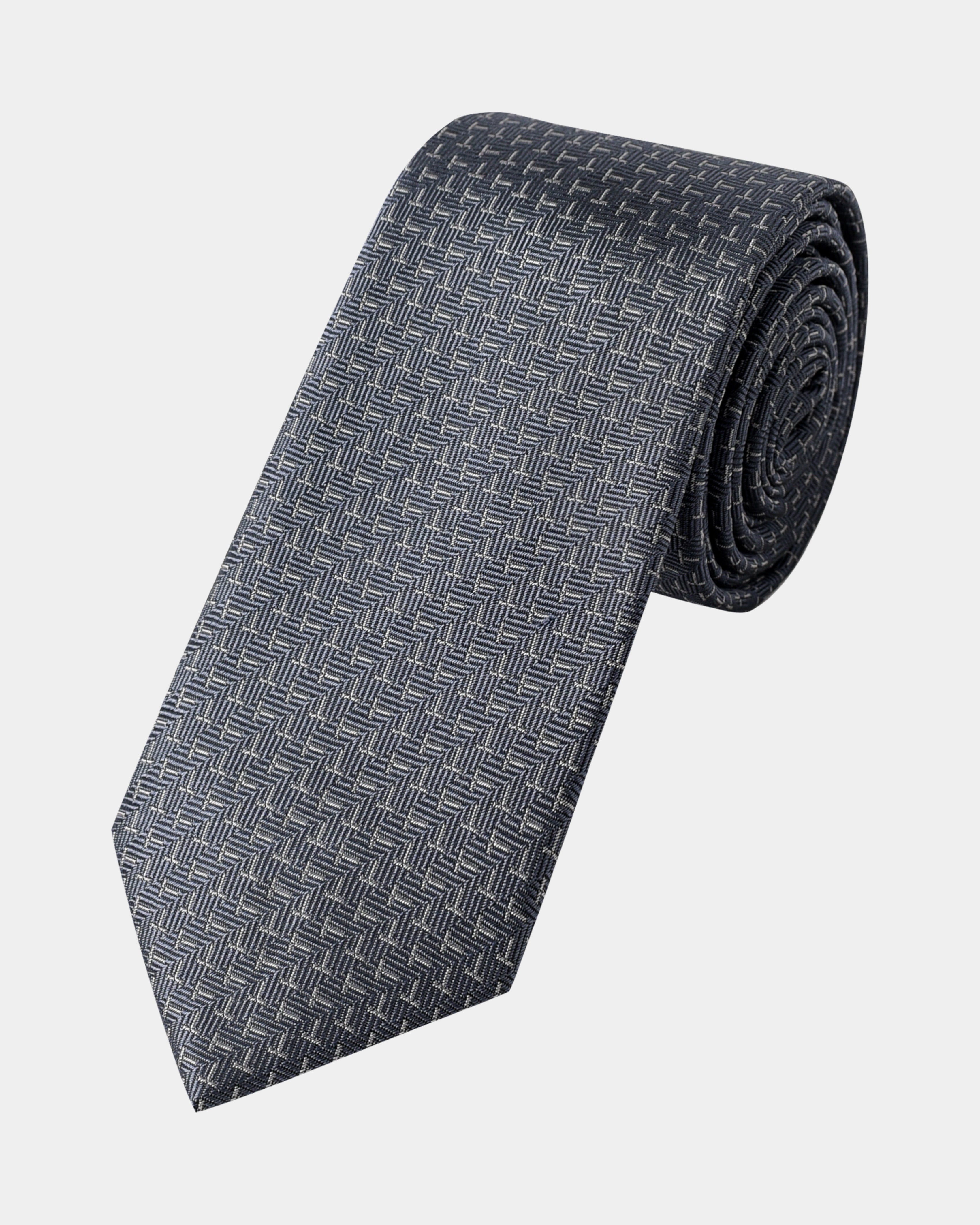 Elite Silk Tie T Pattern Dark Blue