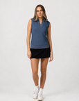 Titan Womens Blade Sleeveless Polo Slate Blue