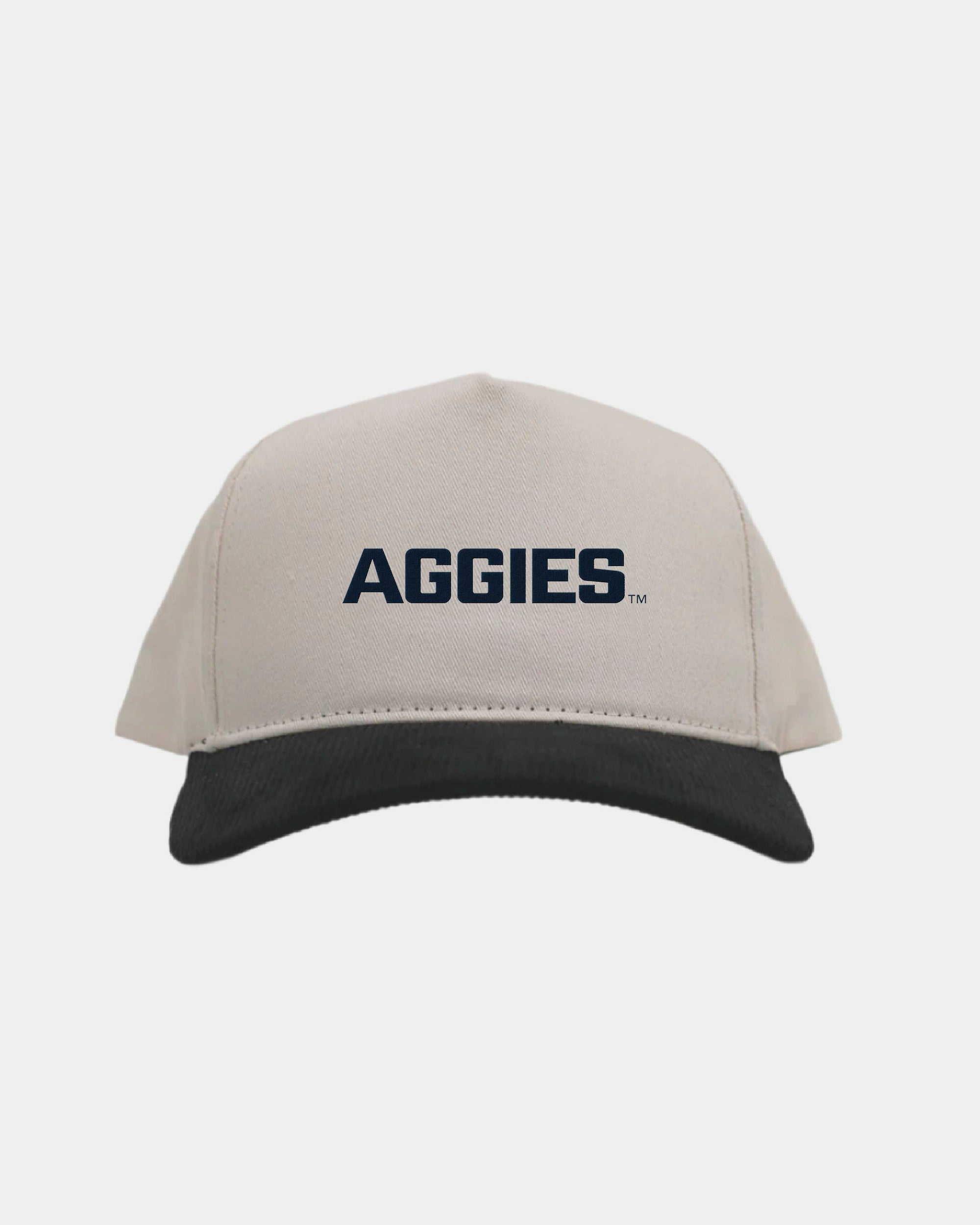 USU Cream Black Cord Brim Fade Hat