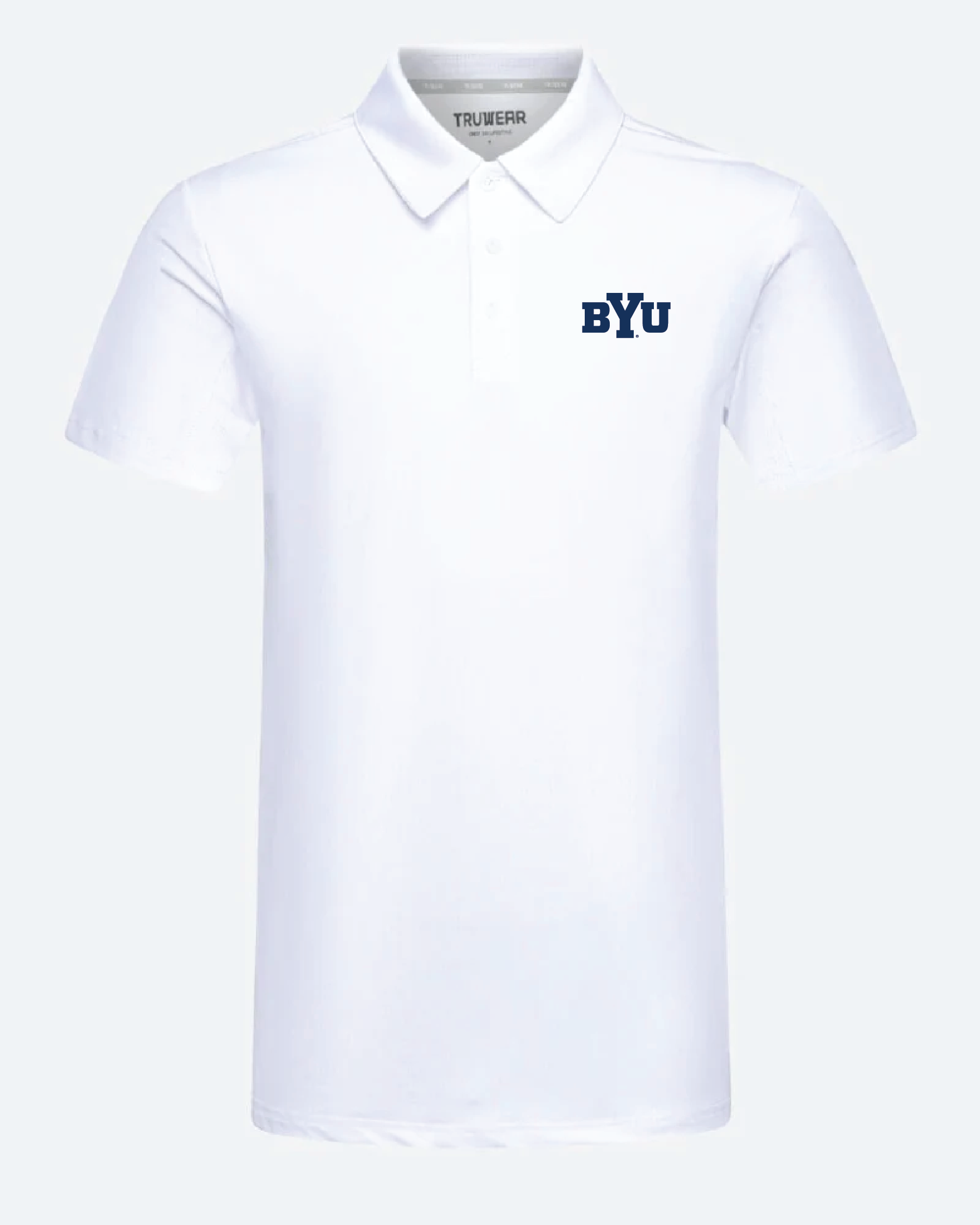 BYU Crest 2.0 White Polo