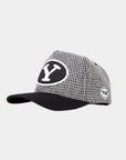 BYU Y Grey/Black Houndstooth Fade Hat