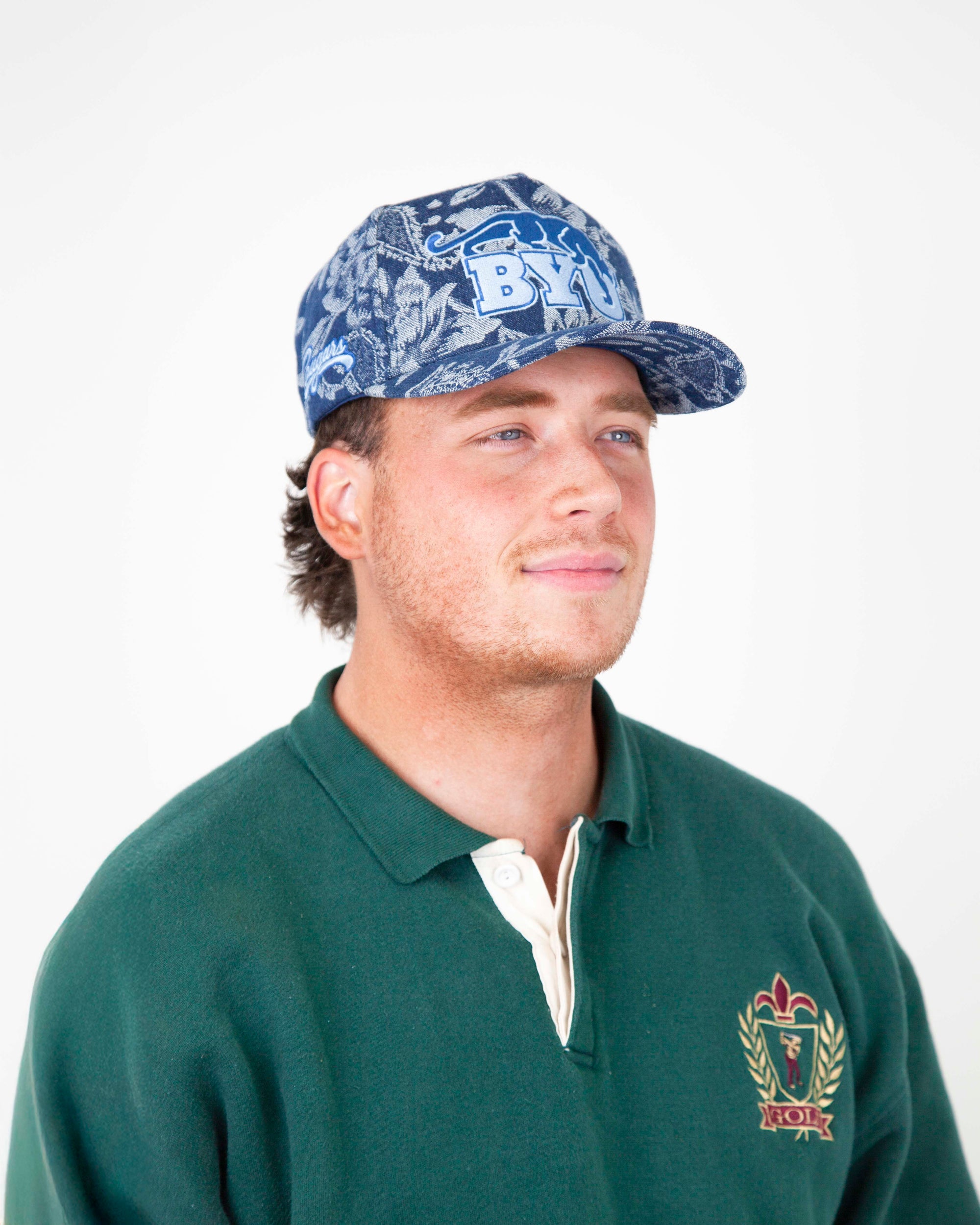 BYU Navy Church Couch Hat Kids