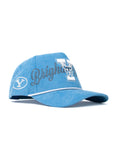 Powder Blue Corduroy Cougar Y Rope Hat