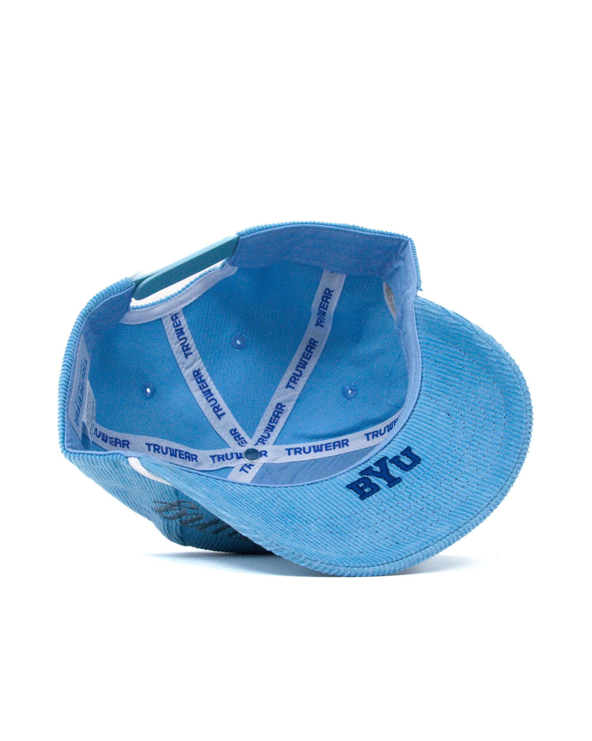 Powder Blue Corduroy Cougar Y Rope Hat