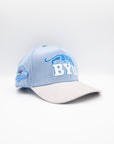 BYU Light Blue & Grey Brim Suede Fade Hat