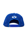 BYU Big Cougar Bunker Trucker Hat Royal Blue