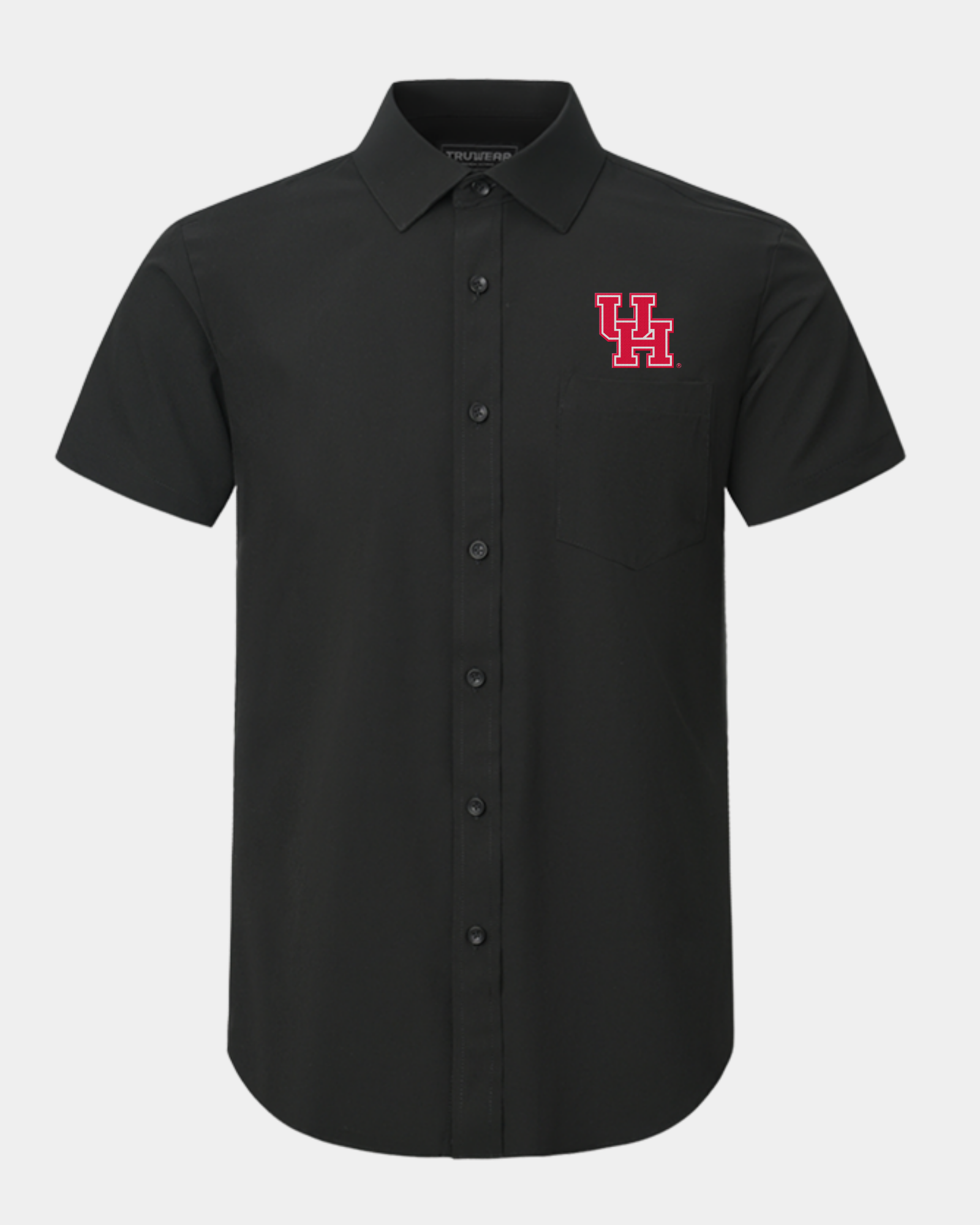 University of Houston Phenom Classic Black Short Sleeve Dress Shirt