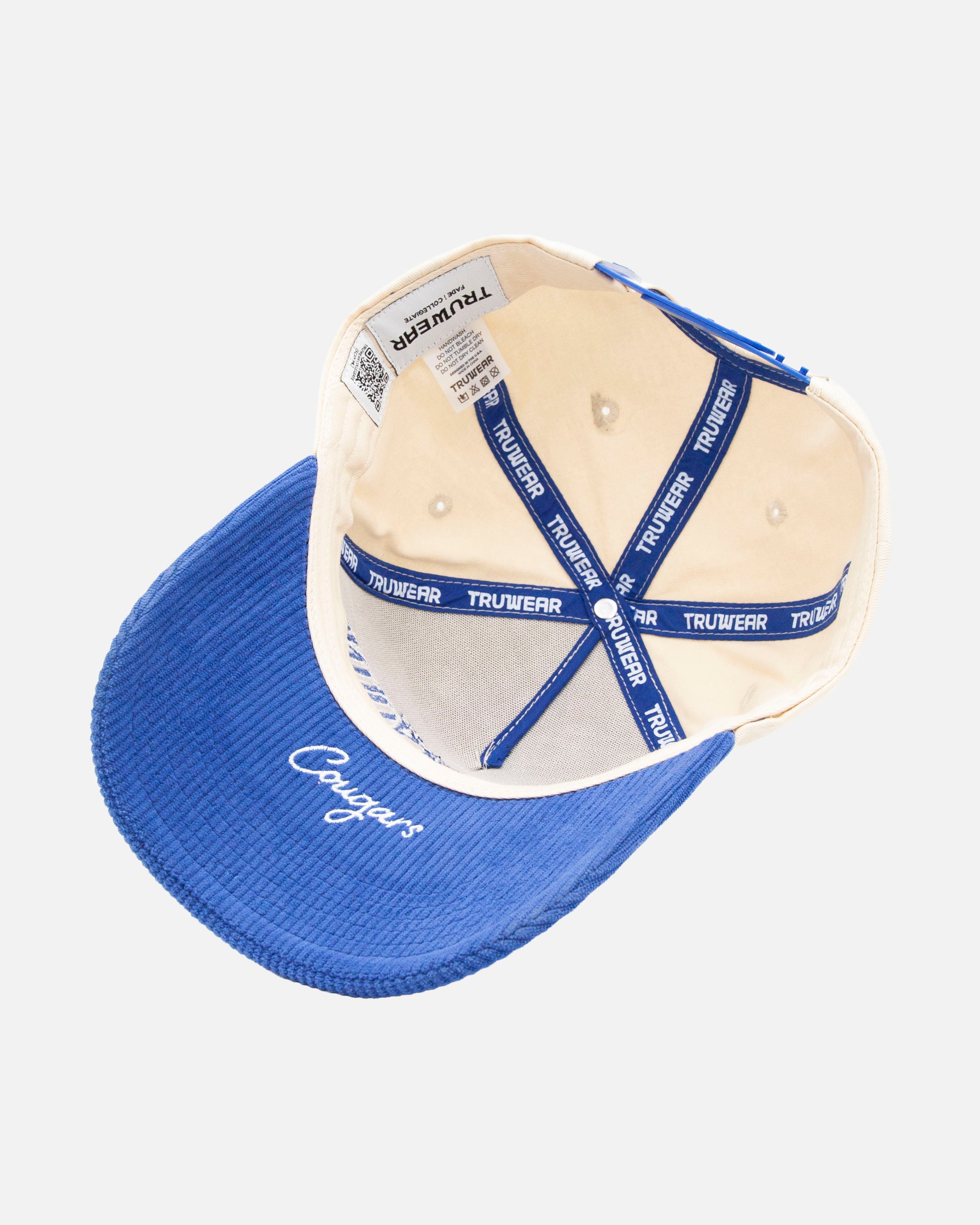 Brigham Young Natural and Royal Blue Suede Brim Hat