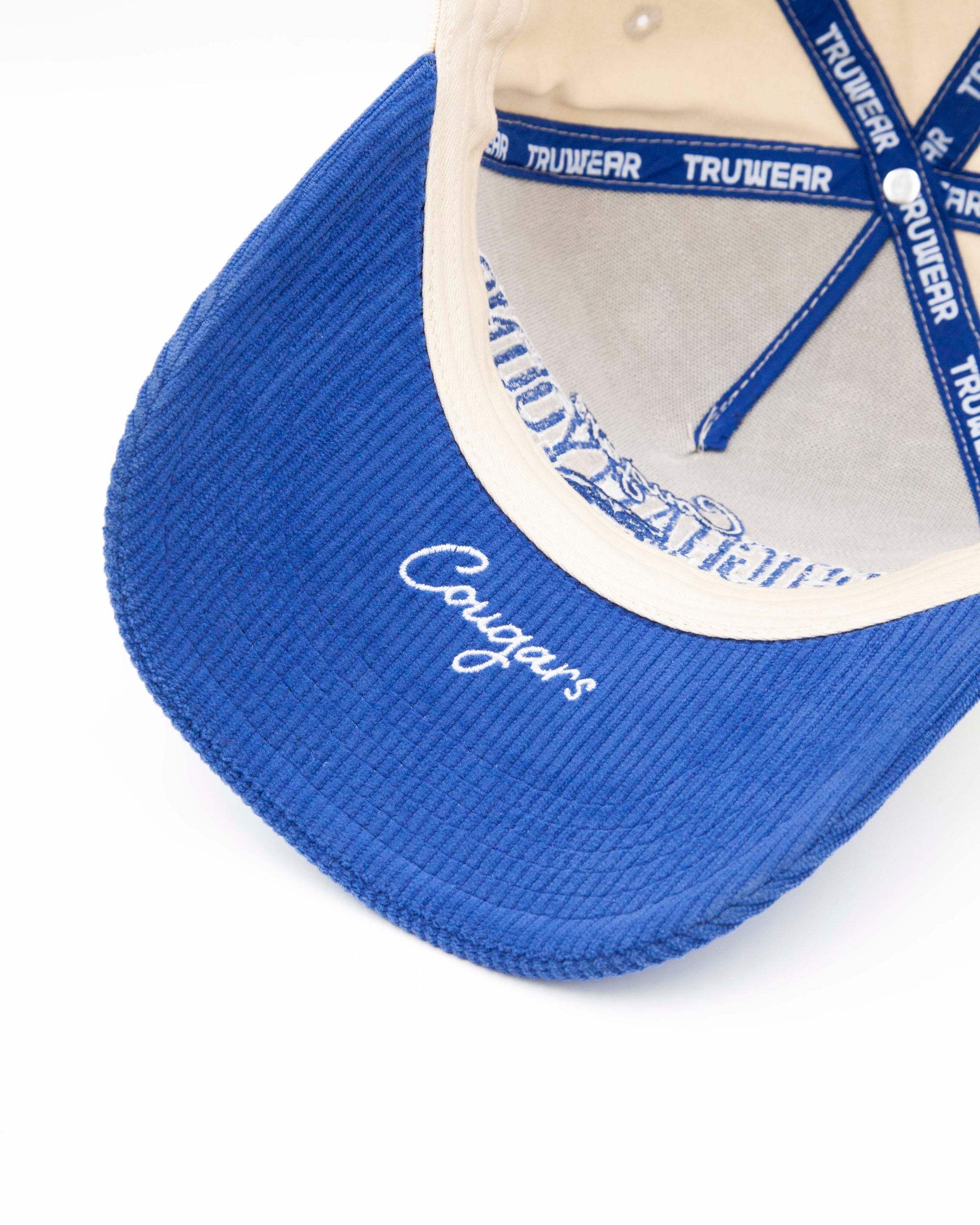 Brigham Young Natural and Royal Blue Suede Brim Hat