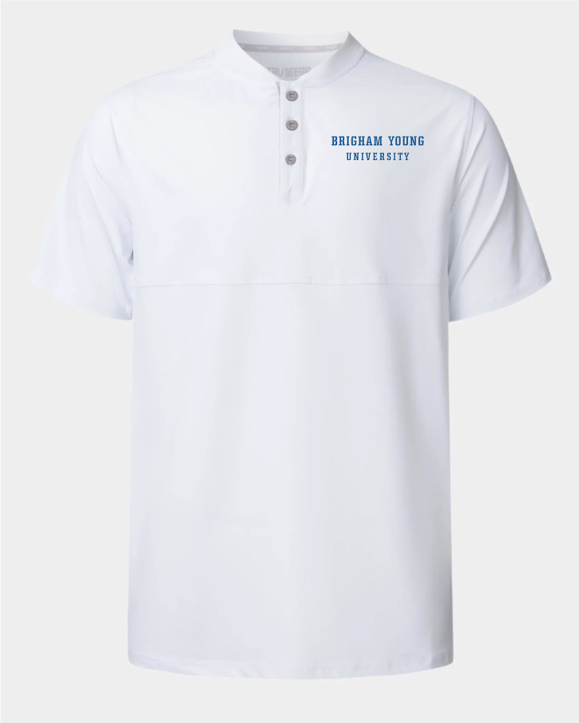 BYU Crown Blade Polo White
