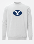 BYU Meridian Heather Grey Crewneck