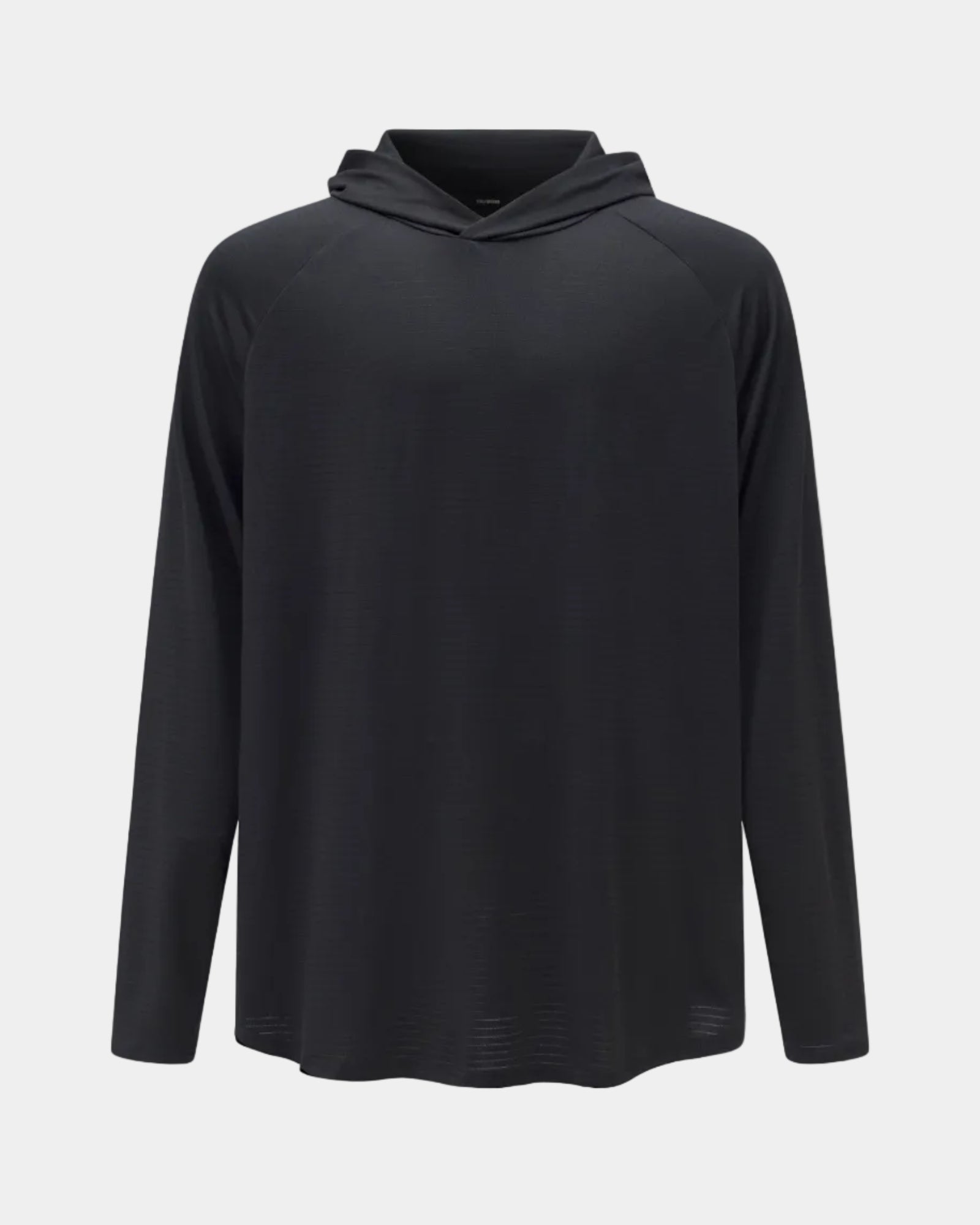 Hooded Cardinal Long Sleeve Black Workout Shirt - Cardinal
