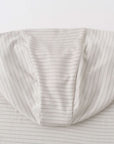 Hooded Cardinal Long Sleeve Cream Workout Shirt - Cardinal
