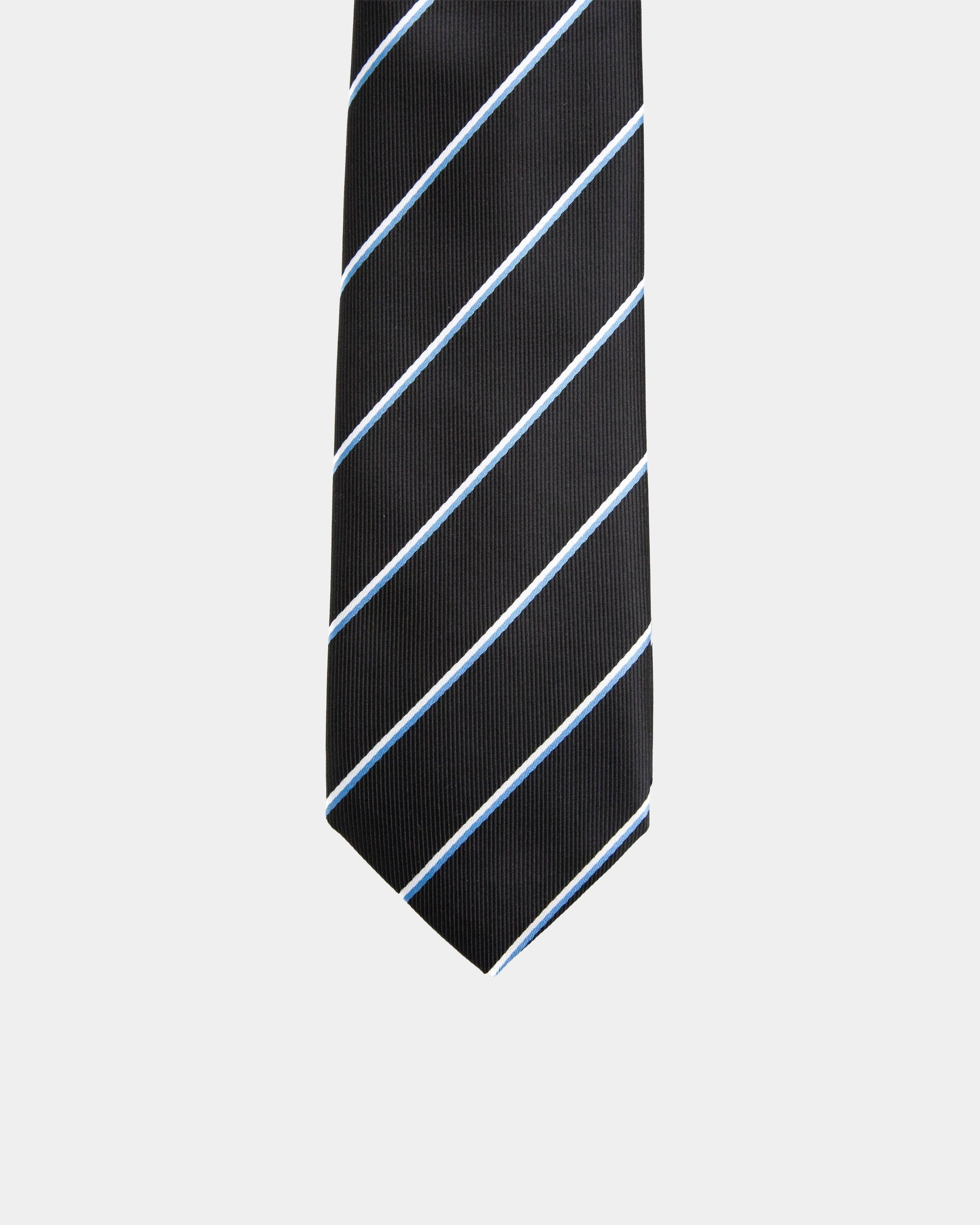 Immortal Black and Blue Stripe Tie - Black