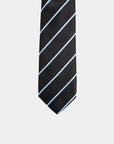 Immortal Black and Blue Stripe Tie - Black