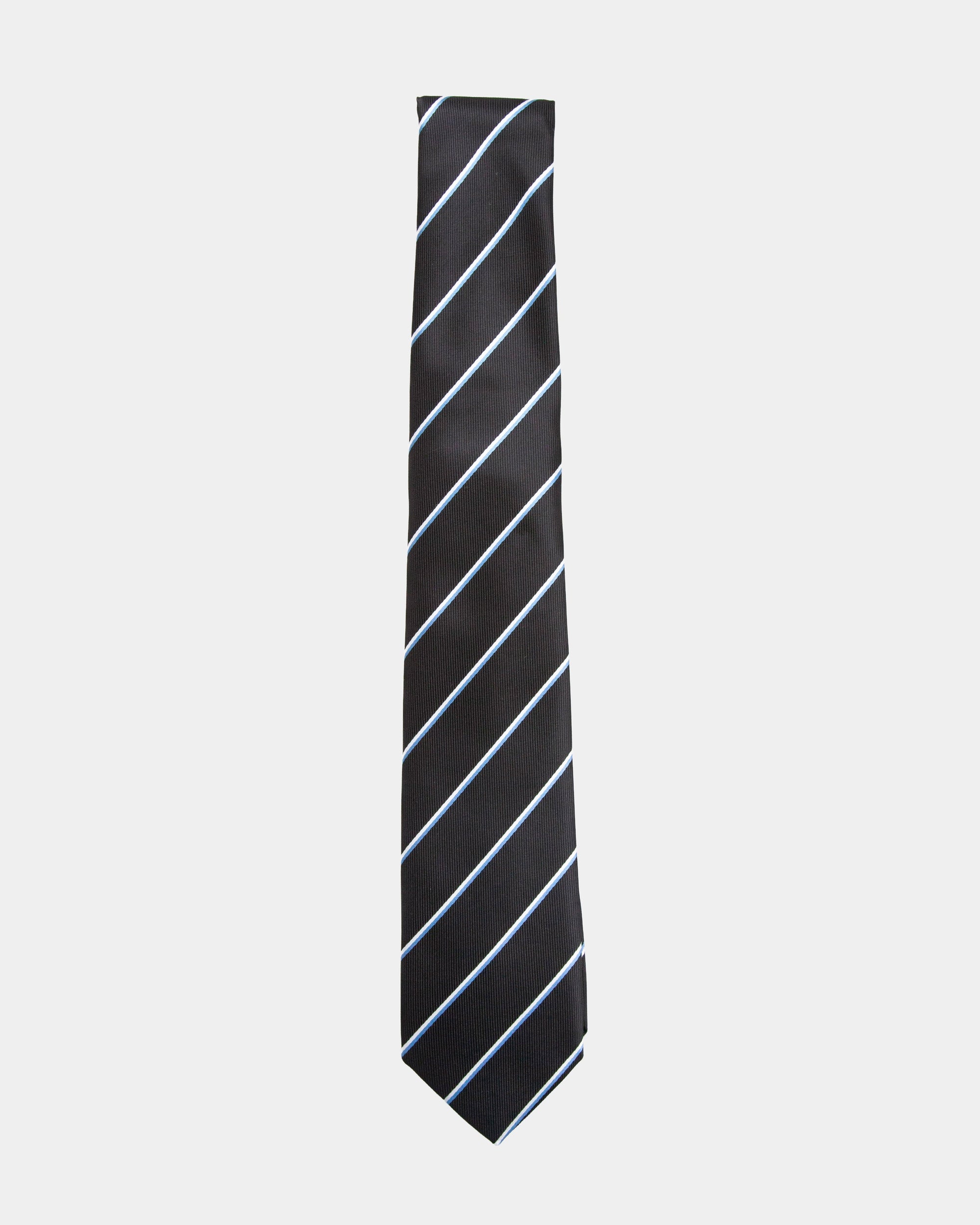Immortal Black and Blue Stripe Tie - Black