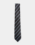 Immortal Black and Blue Stripe Tie - Black