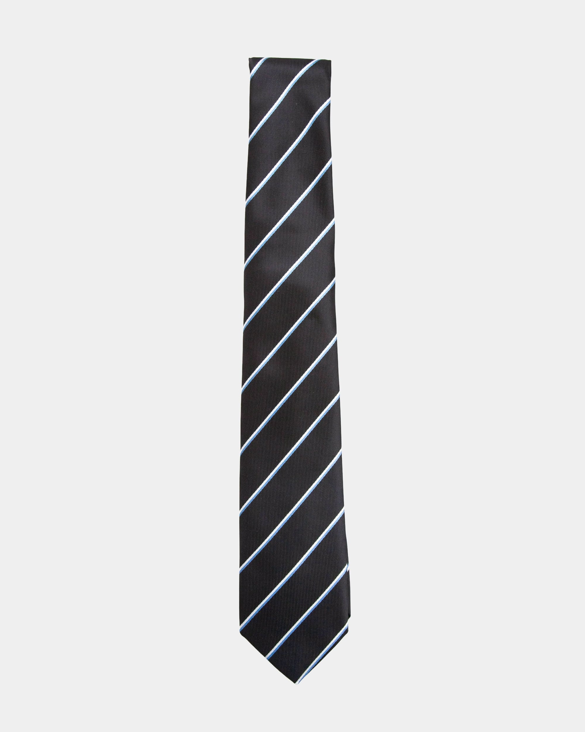 Immortal Black and Blue Stripe Tie - Black