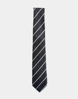 Immortal Black and Blue Stripe Tie - Black