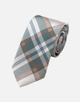 Immortal Crème Green Plaid Tie - Green