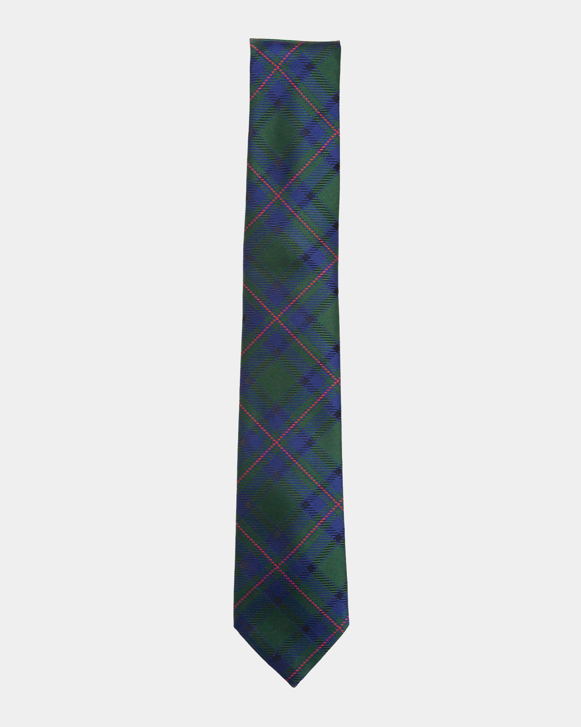 Immortal Tartan Dark Green Tie - Green