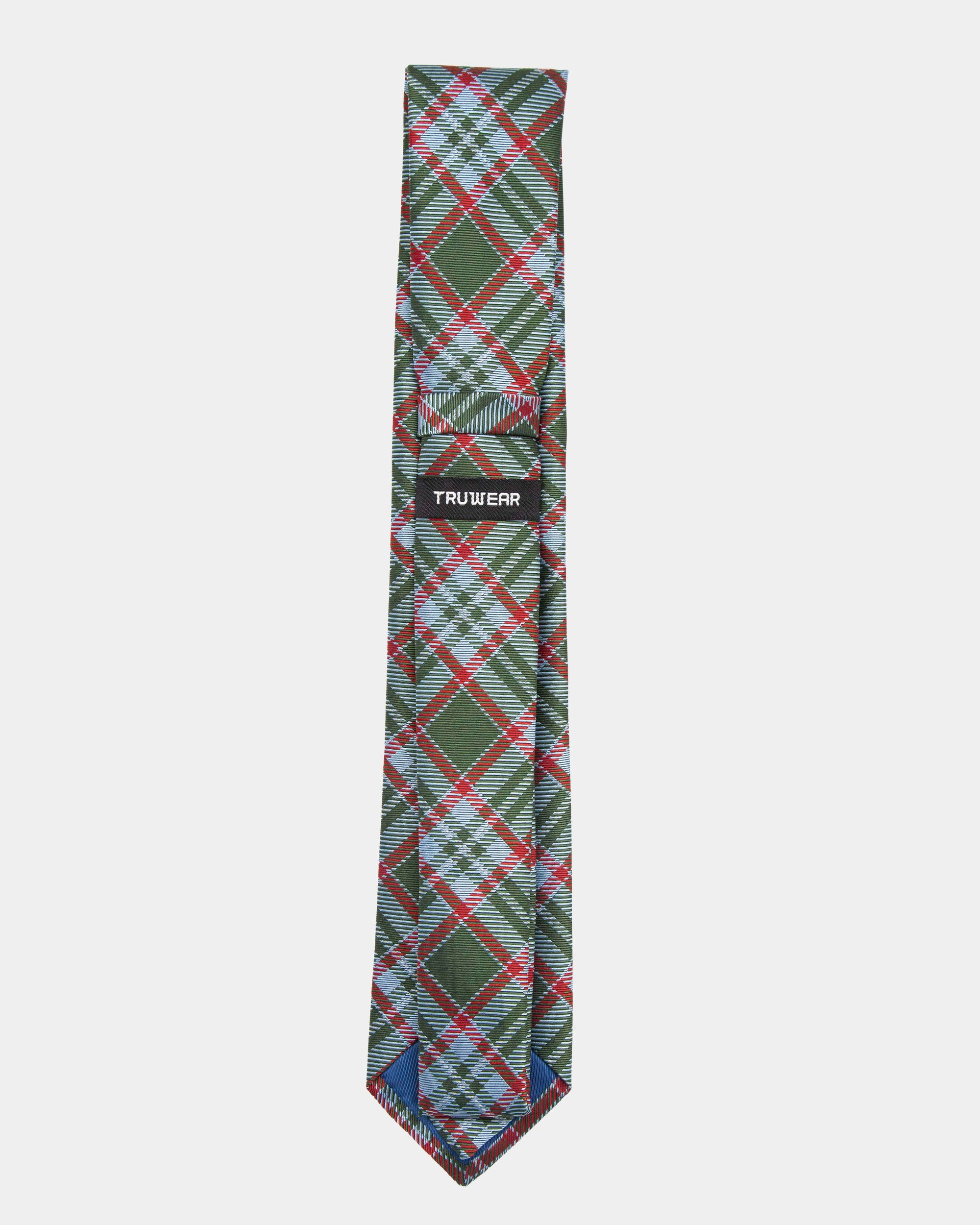 Immortal Tartan Cream Red Tie - Cream