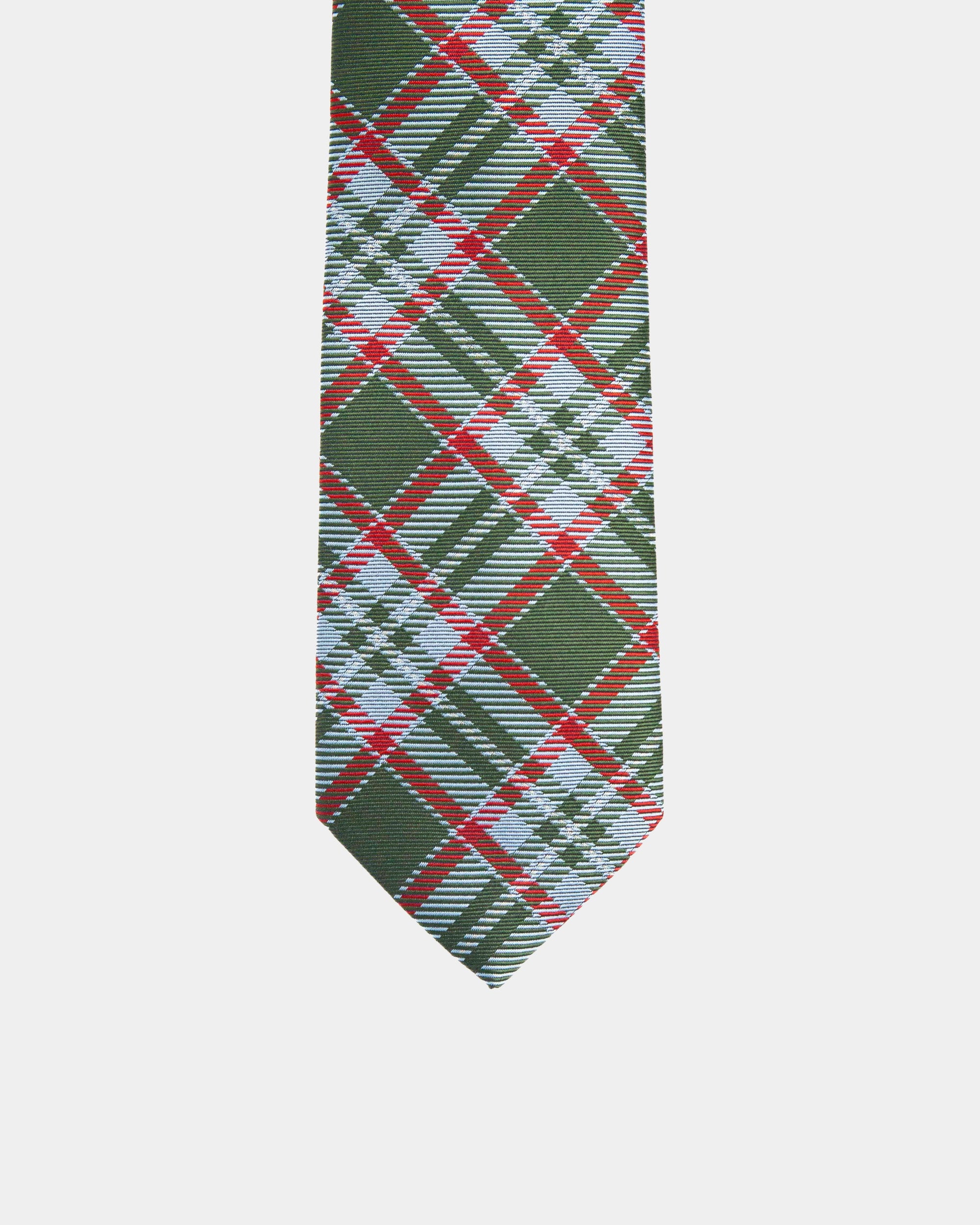 Immortal Tartan Cream Red Tie - Cream