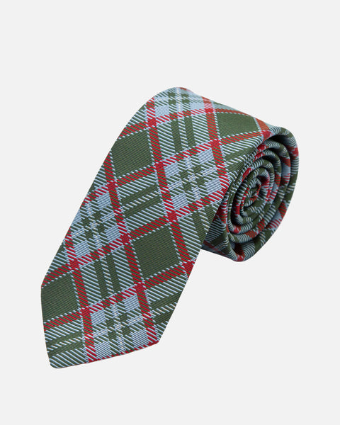 Immortal Tartan Cream Red Tie