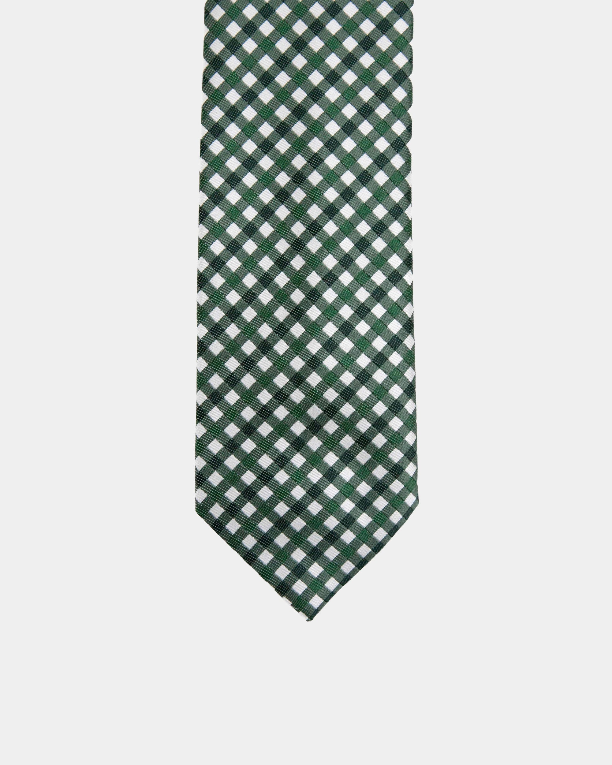 Immortal Green Gingham Tie - Green