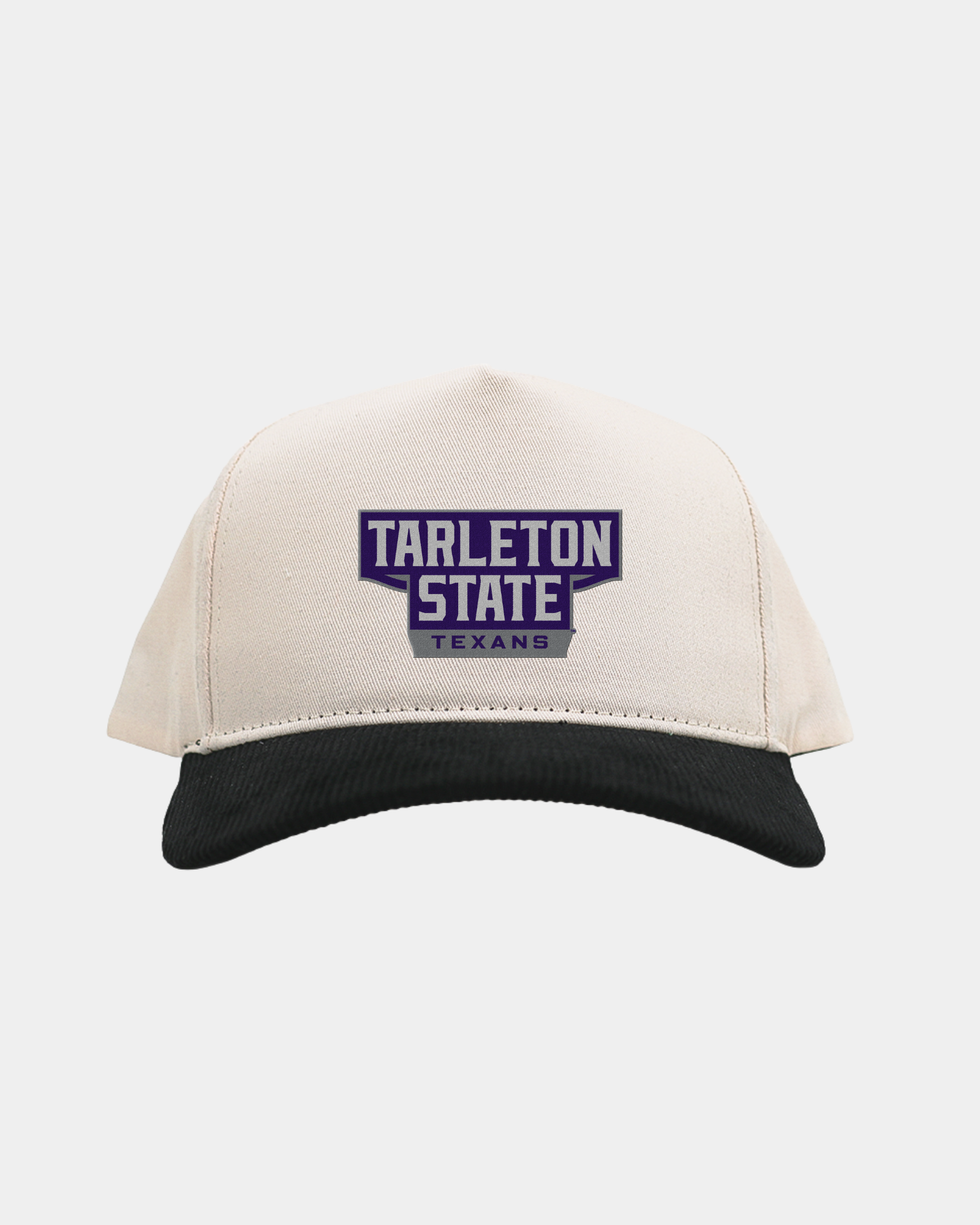 Tarleton State University Cream Black Cord Brim Fade Hat