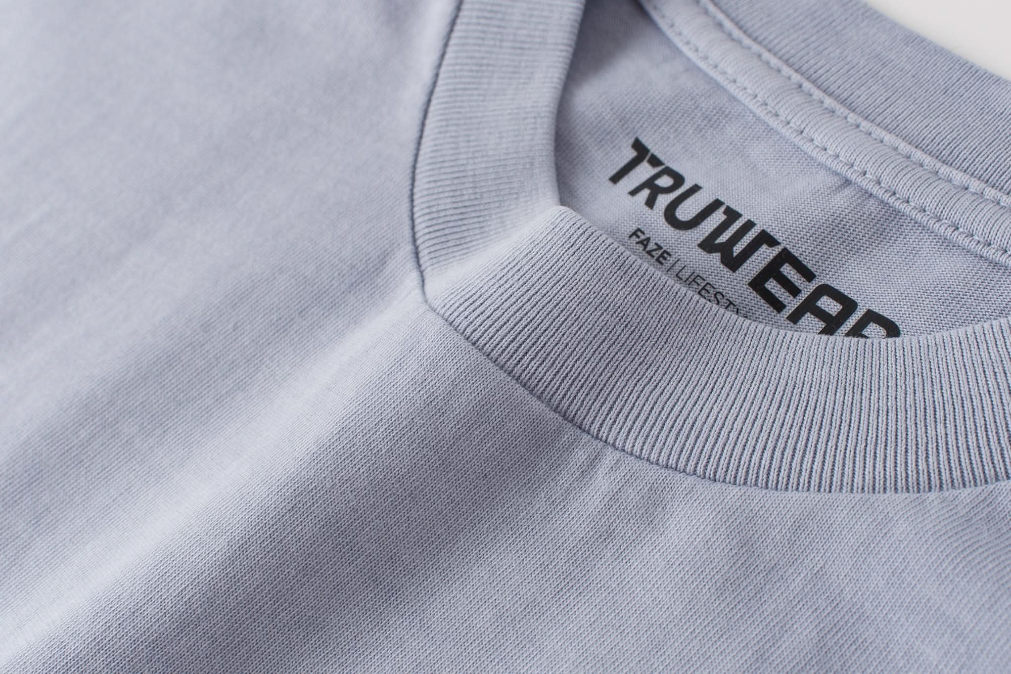 Faze Heavyweight Tee Powder Blue Collar 2