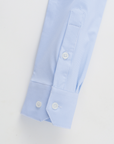 Phenom Professional Light Blue Striped Long Sleeve Men's Dress Shirt - Blue