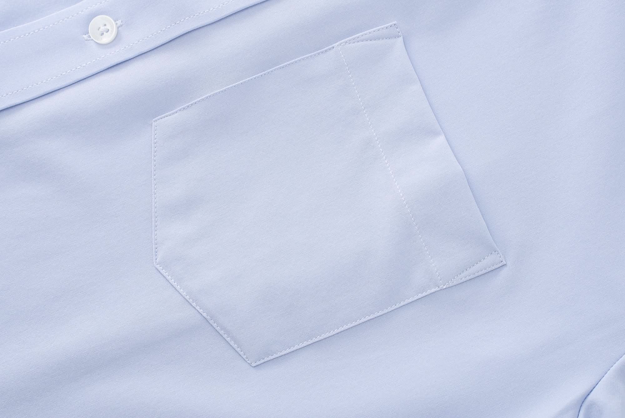Phenom Classic Light Blue Short Sleeve Dress Shirt - Blue