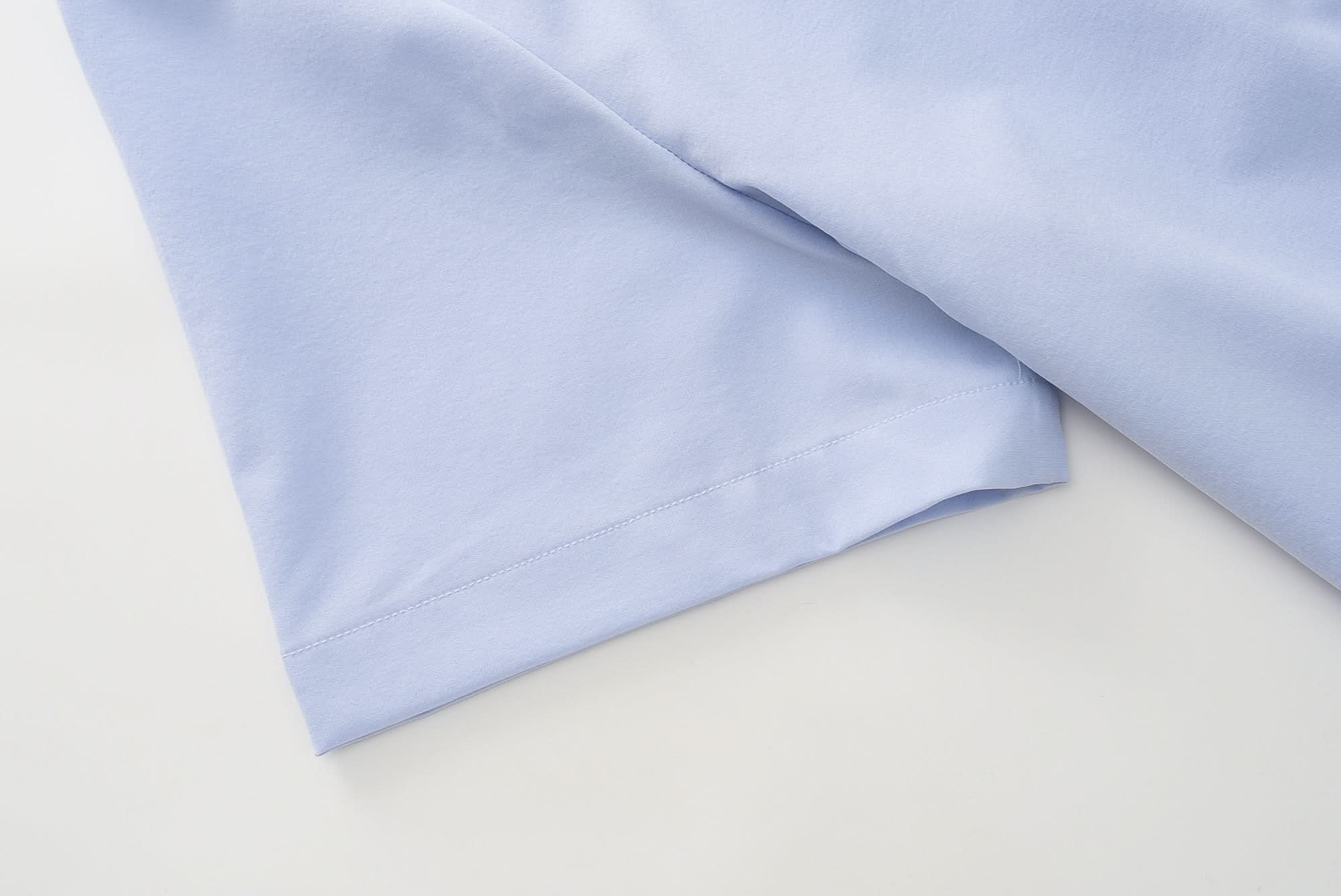 Phenom Classic Light Blue Short Sleeve Dress Shirt - Blue
