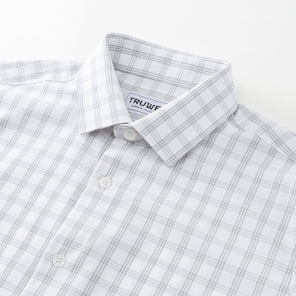 Phenom Professional Grey Tartan Dress Shirt