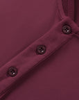 Crown Blade Polo Dark Cherry Front Buttons