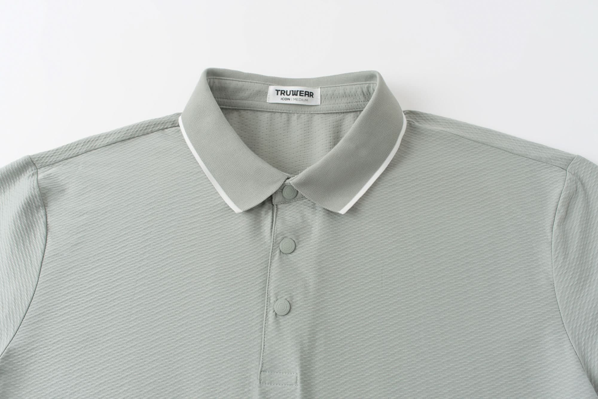 Icon Polo Slate Green Collar