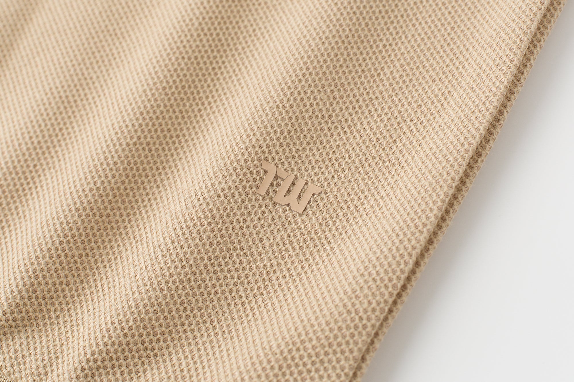 Vanguard Zip Polo Tan Logo