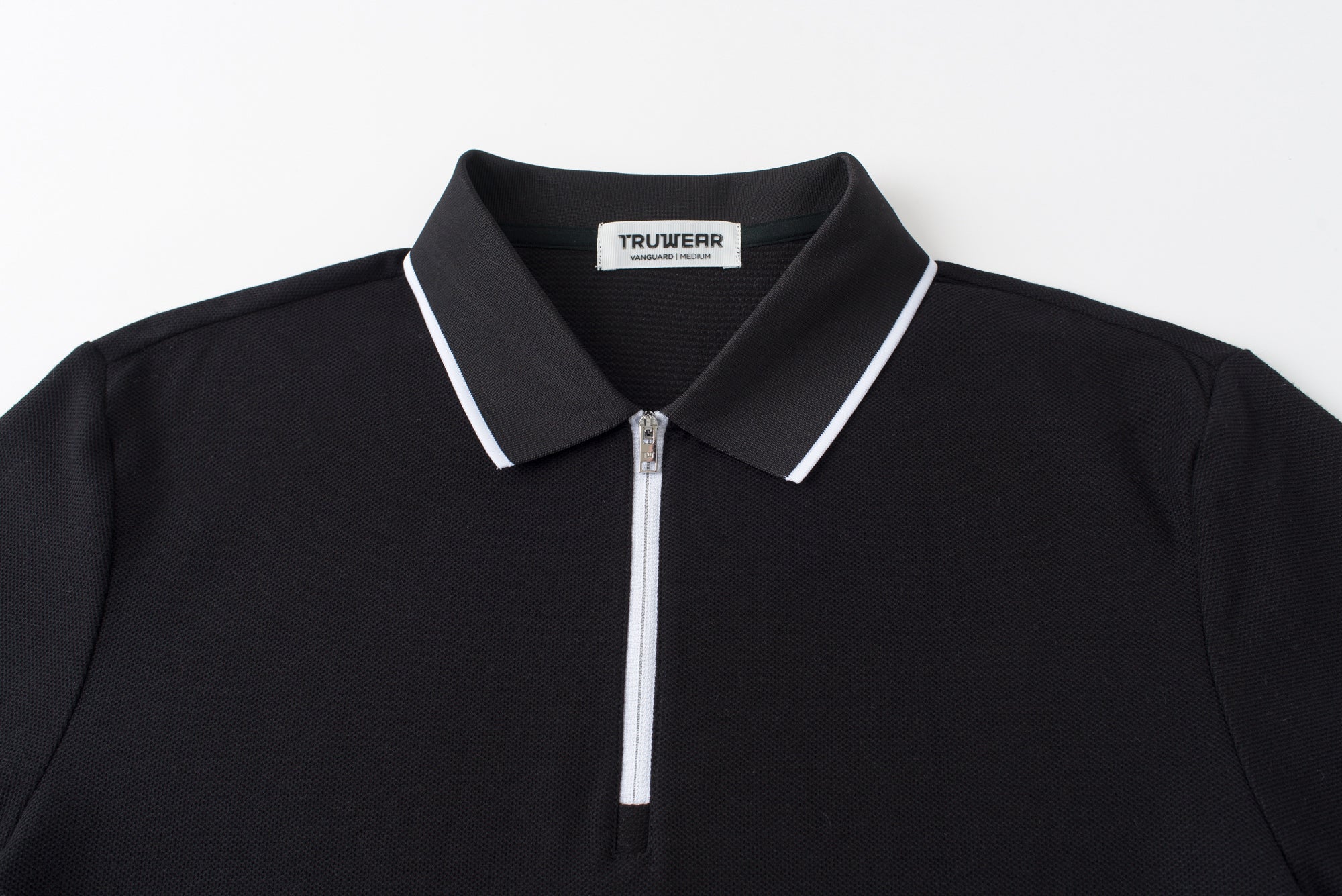 Vanguard Zip Polo Black Collar