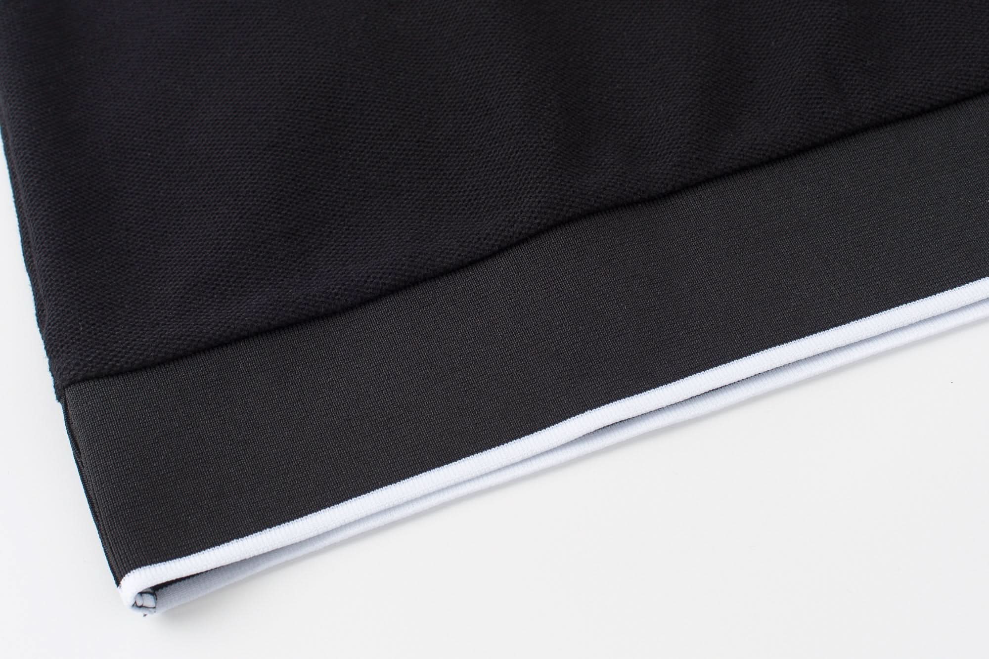Vanguard Zip Polo Black Hem
