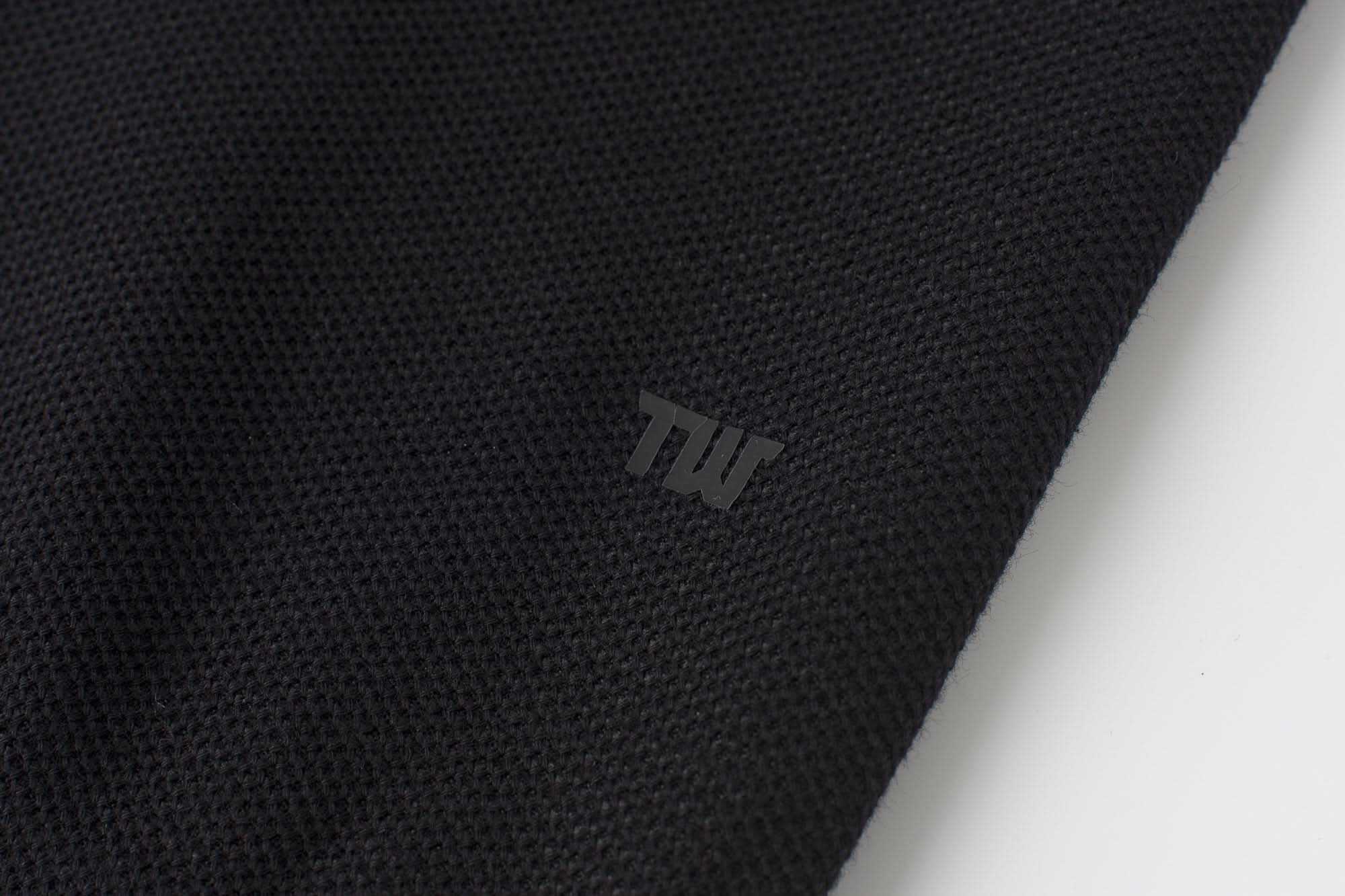 Vanguard Zip Polo Black Logo