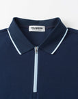 Vanguard Zip Polo Navy Collar