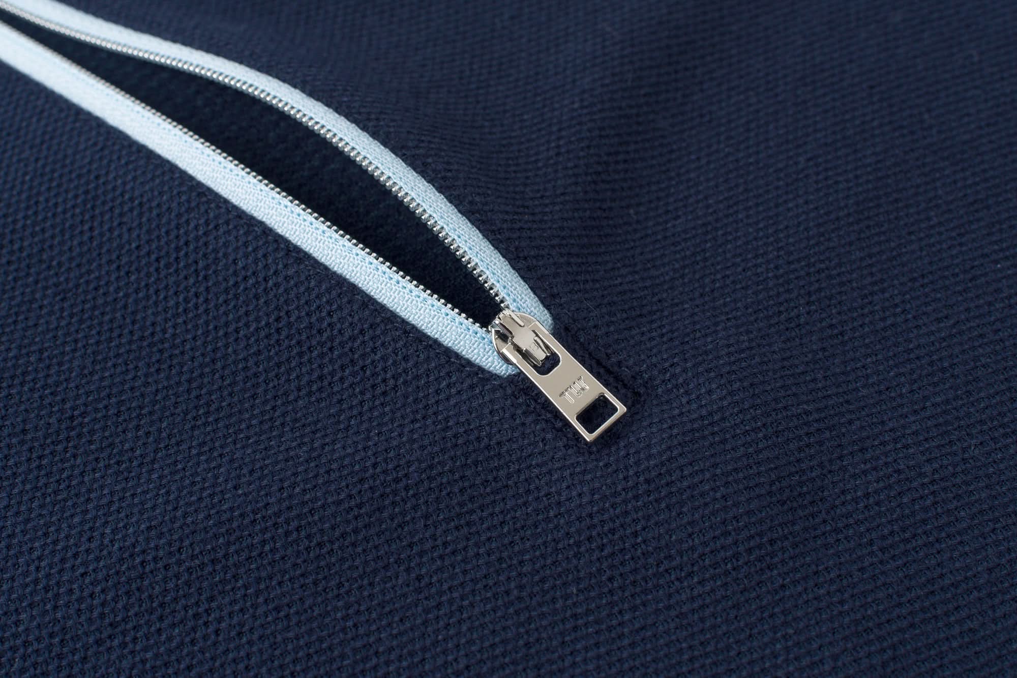 Vanguard Zip Polo Navy front Zipper