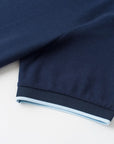 Vanguard Zip Polo Navy Sleeve