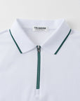 Vanguard Zip Polo White Collar
