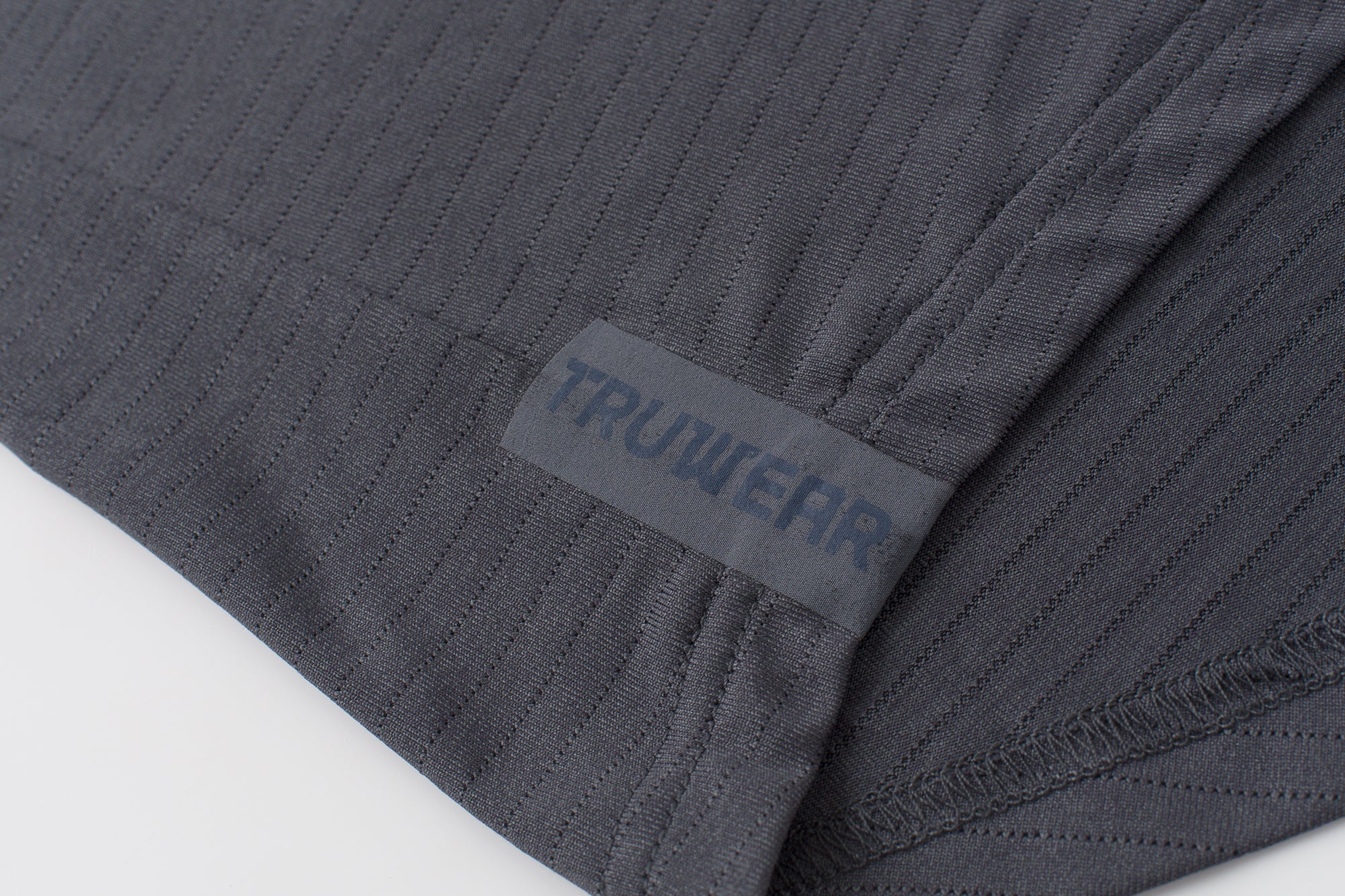 Hooded Cardinal Long Sleeve Charcoal Workout Shirt - Cardinal