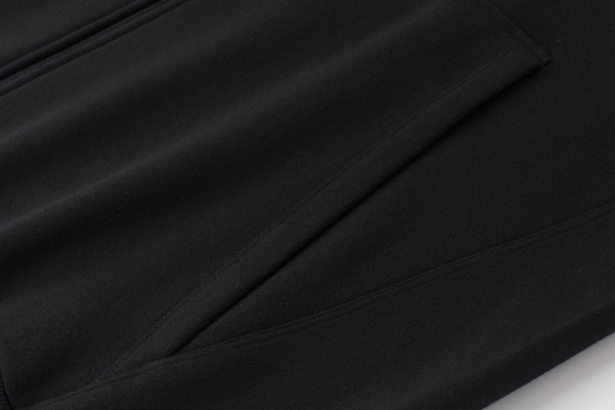 Atlas Full Zip Hoodie Black Pocket